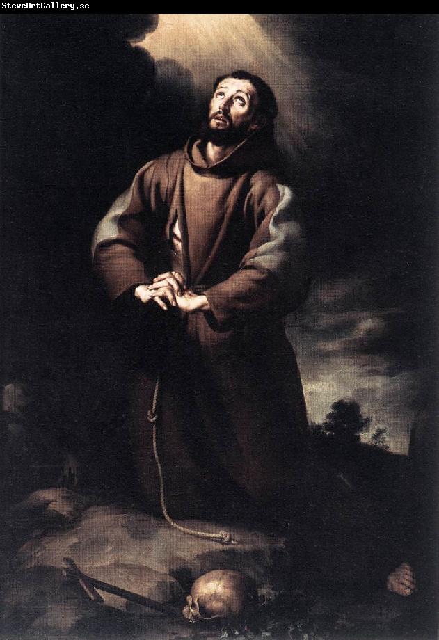 MURILLO, Bartolome Esteban St Francis of Assisi at Prayer sg